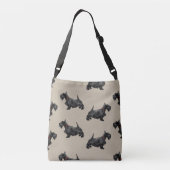 Scottie Dog met Tartan Collar Crossbody Tas (Achterkant)