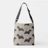 Scottie Dog met Tartan Collar Crossbody Tas (Voorkant)