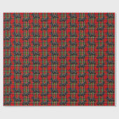 Scottie Dog on Red Scottish Tartan Cadeaupapier (Vlak)