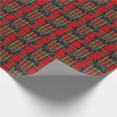 Scottie Dog on Red Scottish Tartan Cadeaupapier (Hoek)