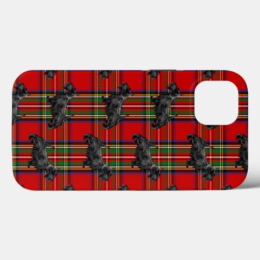 Scottie Dog on Red Scottish Tartan Case-Mate iPhone Case (Achterkant (horizontaal))