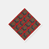 Scottie Dog on Red Scottish Tartan Servet (Hoek)