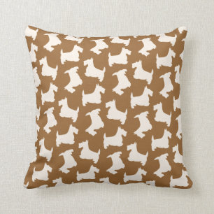 Scottie Dog Pattern Aangepaste kleur Schotse Terri Kussen