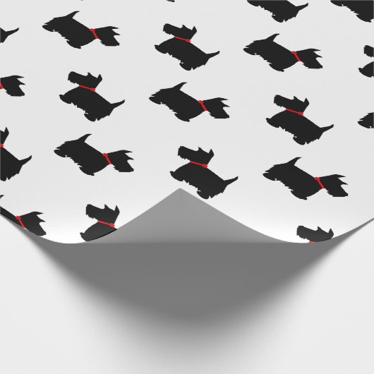 Scottie Dog Pattern Cadeaupapier (Hoek)