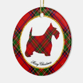Scottie Dog Personaliseren Keramisch Ornament (Links)