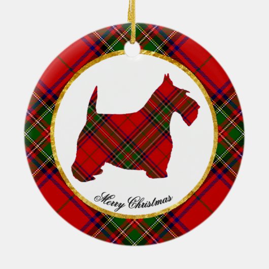 Scottie Dog Personaliseren Keramisch Ornament (Achterkant)