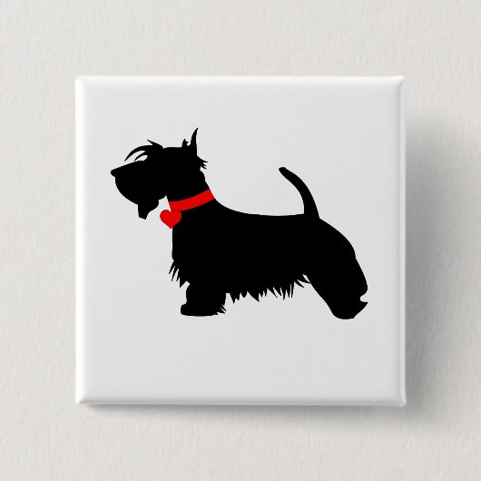 Scottie dog pin Button badge (Voorkant)