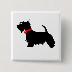 Scottie dog pin Button badge