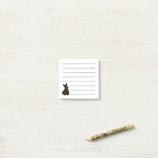 Scottie Dog Post-it® notes (Op bureau)