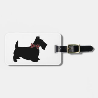 Scottie Dog Pset Bow Stropdas Bagagelabel