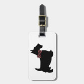 Scottie Dog Pset Bow Stropdas Bagagelabel (Voorkant verticaal)