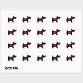 Scottie Dog Ronde Sticker (Vel)