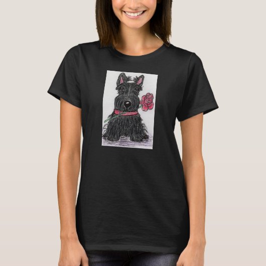 Scottie Dog roos t shirt Birthday Kerstmis (Voorkant)