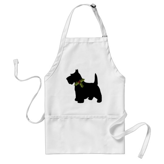 Scottie Dog Schotse terrier met kerstmis Standaard Schort (Voorkant)