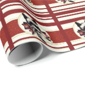 Scottie Dog, Schotse Terrier op rode cadeauverpakk Cadeaupapier (Rol Hoek)