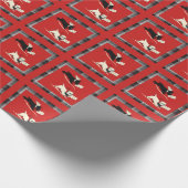 Scottie Dog, Schotse terriër zwart en wit Cadeaupapier (Hoek)