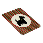 Scottie Dog Scotch Plaid Kerstvakantie Magneet (Rechterzijde)