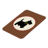 Scottie Dog Scotch Plaid Kerstvakantie Magneet (Linkerzijde)