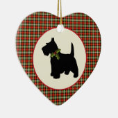 Scottie Dog Scotch Pset Kerstmis Keramisch Ornament (Rechts)