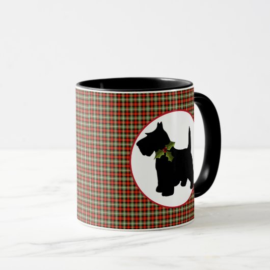 Scottie Dog Scotch Pset Kerstmis Mok (Voorkant rechts)