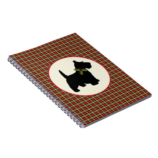 Scottie Dog Scotch Pset Kerstmis Notitieboek (Rechterzijde)