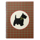 Scottie Dog Scotch Pset Kerstmis Notitieboek (Voorkant)