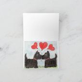 Scottie Dog Scottish Terrier art Notecard Kaart (Binnen)