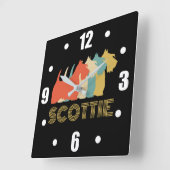 Scottie Dog Scottish Terrier Breed  Kijk naar Vierkante Klok (Hoek)