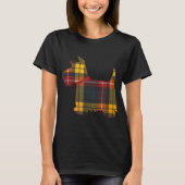 Scottie Dog Scottish Terrier Buchanan Tartan Pset T-shirt (Voorkant)