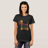 Scottie Dog Scottish Terrier Buchanan Tartan Pset T-shirt (Voorkant volledig)