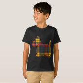 Scottie Dog Scottish Terrier Buchanan Tartan Pset T-shirt (Voorkant volledig)