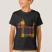 Scottie Dog Scottish Terrier Buchanan Tartan Pset T-shirt (Voorkant)