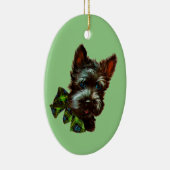  Scottie Dog Scottish Terrier & Jadeite Keramisch Ornament (Rechts)