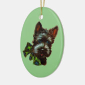  Scottie Dog Scottish Terrier & Jadeite Keramisch Ornament (Links)