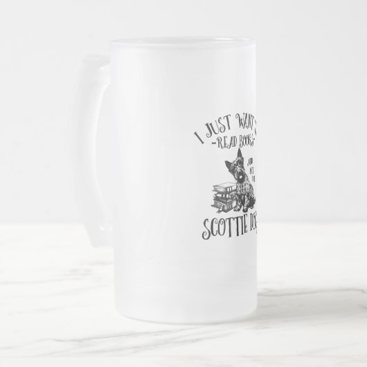 Scottie Dog Scottish Terrier Matglas Bierpul (Voorkant links)