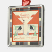 Scottie Dog, Scottish Terrier Merry Kerstmis Metalen Ornament (Links)