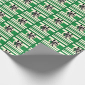 Scottie Dog, Scottish Terrier op green gift rap Cadeaupapier (Hoek)