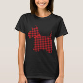 Scottie Dog Scottish Terrier Red Buffalo Pla T-shirt (Voorkant)
