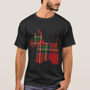 Scottie Dog Scottish Terrier Royal Stewart Tartan T-shirt