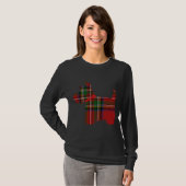 Scottie Dog Scottish Terrier Royal Stewart Tartan T-shirt (Voorkant volledig)