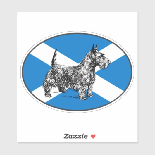 Scottie Dog Scottish Terrier Scotland vinyl Sticker (Vel)