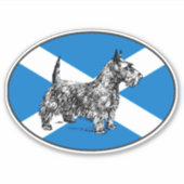 Scottie Dog Scottish Terrier Scotland vinyl Sticker (Voorkant)