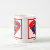 Scottie Dog Silhouette Valentijnsdag Red Heart Koffiemok (Center)