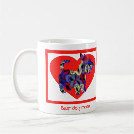 Scottie Dog Silhouette Valentijnsdag Red Heart Koffiemok