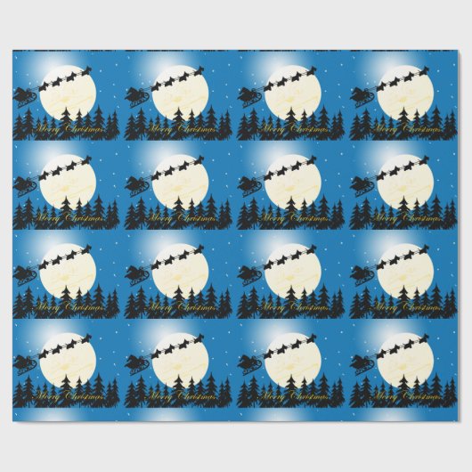 Scottie Dog Sleigh Cadeaupapier (Vlak)