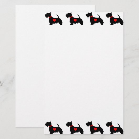 Scottie Dog Stationery Briefpapier (Voorkant / Achterkant)