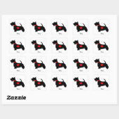 Scottie dog stickers - Ik hou van je (Vel)