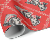 Scottie dog uit 1950 in rood cadeaupapier (Rol Hoek)