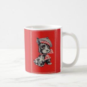 Scottie dog uit 1950 in rood koffiemok