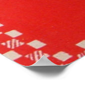 Scottie dog uit 1950 in rood poster (Hoek)